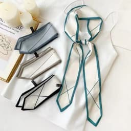 Versatile silk scarf thin long small silk scarf for Women, Aesthetic Boho Hair Scarf Wrap, Party Holiday Beach Weekend Unique