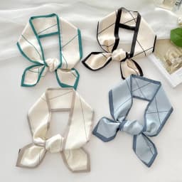 Versatile silk scarf thin long small silk scarf for Women, Aesthetic Boho Hair Scarf Wrap, Party Holiday Beach Weekend Unique