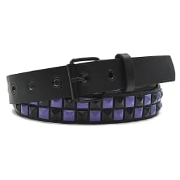 Purple Rivet Punk Women's Belt Hip Hop Y2k Jeans Accessories Girdle Fashion Trend Pu Leather Pin Buckle Waistband Unisex