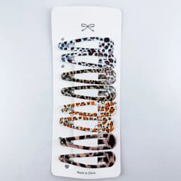 8pcs/set Leopard Print Hair Clips for Women Girls Vintage Geometric Drop BB Clips Bangs Hairpins Barrettes Hair Accessories
