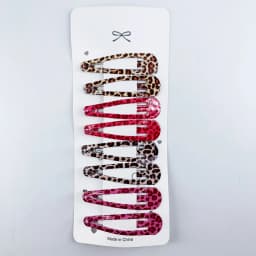 8pcs/set Leopard Print Hair Clips for Women Girls Vintage Geometric Drop BB Clips Bangs Hairpins Barrettes Hair Accessories