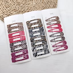 8pcs/set Leopard Print Hair Clips for Women Girls Vintage Geometric Drop BB Clips Bangs Hairpins Barrettes Hair Accessories
