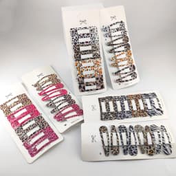 8pcs/set Leopard Print Hair Clips for Women Girls Vintage Geometric Drop BB Clips Bangs Hairpins Barrettes Hair Accessories