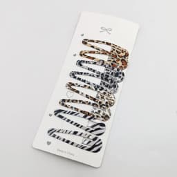 8pcs/set Leopard Print Hair Clips for Women Girls Vintage Geometric Drop BB Clips Bangs Hairpins Barrettes Hair Accessories