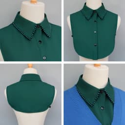 Exquisite Fake Collars with Hand-Sewn Pearl Embellishments. These Decorative Collars Are Unique, Versatile, and Detachable. The