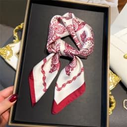 Luxury Paisley Print Square Scarf Soft Satin Scarf Neckerchief Popular Scarves Bandanna Suit Scarf Tie Neck Bag