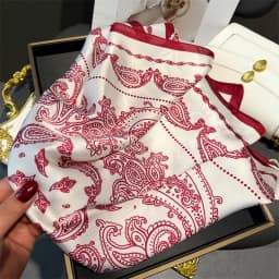Luxury Paisley Print Square Scarf Soft Satin Scarf Neckerchief Popular Scarves Bandanna Suit Scarf Tie Neck Bag