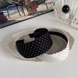 Wide edge black and white polka dot headband women's 2025 new pressure hair wash face hairhoop fashion headband hair accessories