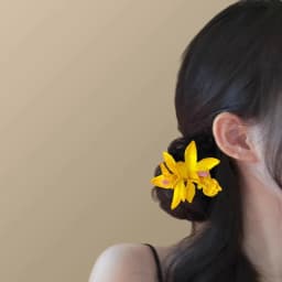 1pc Floral Hair Clip for Women Side Realistic Flower Hair Accessories Hairpin Orchid Hair Decoration Hair Flower