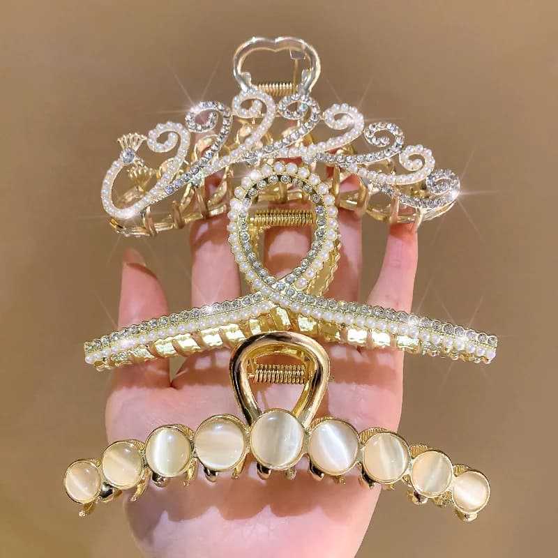 1/3pcs high-end metal hair clip for women, back of the head hair clip, shark clip, temperament hair clip, new hairpin head
