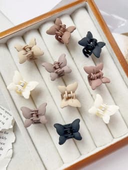 10PCS Mini Butterfly Hair Clips Set for Women Girls Strong Grip for Thin Hair,Neutral Color Hair Styling Accessories