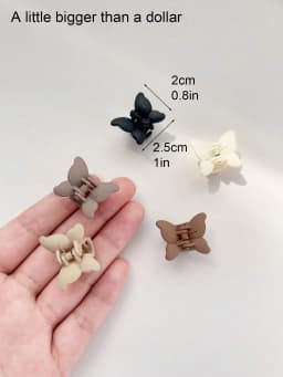 10PCS Mini Butterfly Hair Clips Set for Women Girls Strong Grip for Thin Hair,Neutral Color Hair Styling Accessories