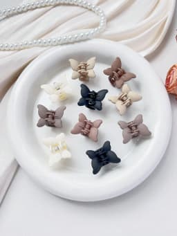 10PCS Mini Butterfly Hair Clips Set for Women Girls Strong Grip for Thin Hair,Neutral Color Hair Styling Accessories