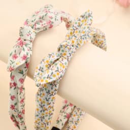 2Pcs Korean Knotted Bow Headbands Sweet Flower Hair Bands Floral Printed Head Hoop For Girls Children Tiara Diadem Accessories