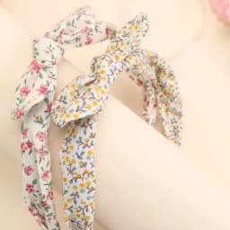 2Pcs Korean Knotted Bow Headbands Sweet Flower Hair Bands Floral Printed Head Hoop For Girls Children Tiara Diadem Accessories