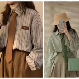 Brown retro tie women's fruit green coffee handmade casual shirt candy colored trendy versatile tie