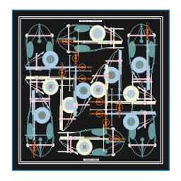 Silk Scarf Women City Street Print Square Scarves Head Echarpes Silk Foulards Femme Wraps Beach Shawl Bandana Lady Hijabs 90CM