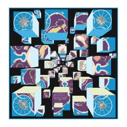 Silk Scarf Women City Street Print Square Scarves Head Echarpes Silk Foulards Femme Wraps Beach Shawl Bandana Lady Hijabs 90CM