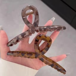 Large leopard print Hair Clips for Women - Jumbo Loop Hair Claw Clips for Thick Hair Big Hair Clip Claw for Women and Girls