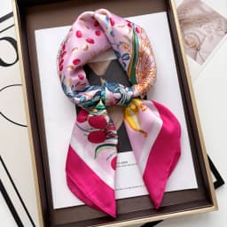New Literary Fashionable Bandana Imitation Silk 70*70cm Temperament Square Scarves Women Spring/Summer Soft Satin Scarf