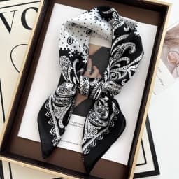 New Literary Fashionable Bandana Imitation Silk 70*70cm Temperament Square Scarves Women Spring/Summer Soft Satin Scarf