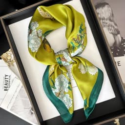 New Literary Fashionable Bandana Imitation Silk 70*70cm Temperament Square Scarves Women Spring/Summer Soft Satin Scarf