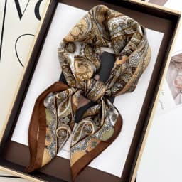New Literary Fashionable Bandana Imitation Silk 70*70cm Temperament Square Scarves Women Spring/Summer Soft Satin Scarf