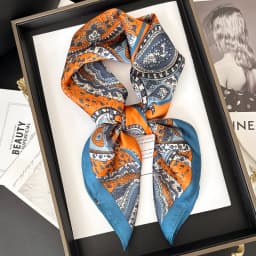 New Literary Fashionable Bandana Imitation Silk 70*70cm Temperament Square Scarves Women Spring/Summer Soft Satin Scarf