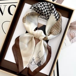 New Literary Fashionable Bandana Imitation Silk 70*70cm Temperament Square Scarves Women Spring/Summer Soft Satin Scarf