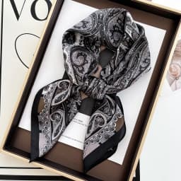 New Literary Fashionable Bandana Imitation Silk 70*70cm Temperament Square Scarves Women Spring/Summer Soft Satin Scarf