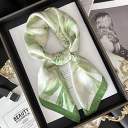 New Literary Fashionable Bandana Imitation Silk 70*70cm Temperament Square Scarves Women Spring/Summer Soft Satin Scarf