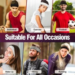 4pcs/pack New Style Sweatbands Sports Headband for Men & Women, Moisture Wicking Hairband Athletic Towel Headbands Head