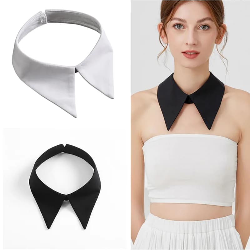 Solid Fake Collars for Women Girls Shirt Necklace Choker Flase Collar Shawl Girls Removable Dress Detachable Collars Faux Collar