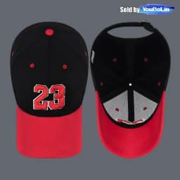 Cotton 23 or Letter A 3D Embroidery Adjustable Two-Tone Hard Top Baseball Cap Sun Hat Trucker Caps Dad Hats
