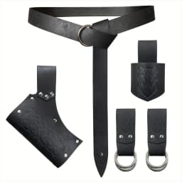 Medieval Belt Clothing Accessories Renaissance Skirt Hiking Viking Horn Belt Leather Cover Leather Cover Sword Frog