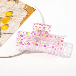 New Korean Print Flower Hair Claw Crab Large Print Hairpin Plastic Women Hair Clip Clamps Ponytail Hair Accessories Halloween