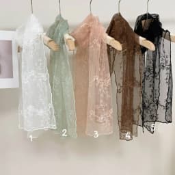 Summer Lace Small Long Scarf Embroidered Flower Long Silk Female Korean Version Literary and Retro Versatile Decorative Shawl