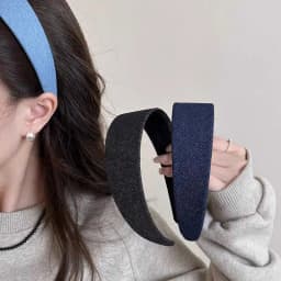 Denim Hairbands Korean Style Solid Color Headbands for Women Wide Hair Hoop Headband Girls Hair Accessories Headwear Headdress