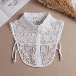 Female Lace Detachable Collar Vintage Solid Fake Collar Lapel Blouse Top Adjustable Women Clothes Ladies False Collar