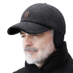 Men Autumn Winter Hat Outdoor Thick Warm Adjustable Earmuffs Hat Baseball Cap Casual