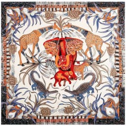 130x130CM Twill Silk Square Scarf Animals Print Women Scarves&Wrap Giraffe Neckerchief Spanish Large Bandana Neck Shawl Wraps