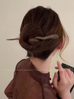 Chinese Style Elegant Wood Hair Stick For Women Girl Hairpins Simple Hair Fork Vintage Hanfu Cheongsam Headwear Hair Accessories