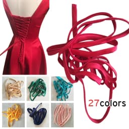 4M Satin Corset Lace-Up Back Zipper Replacement for Wedding Dress Gown Bridal Dress Multi Colors Adjustable 157in Corset Lace-Up