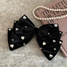 2025 Women Autumn and winter new original handmade gold velvet black oversized bow hairpins