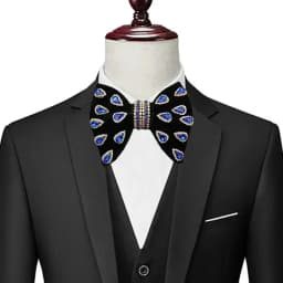 Luxury Wedding Velvet Rhinestones Bow Tie Original Handmade Jewelry Gift Men's Business Banquet Suit Shirt Accessories Bowties