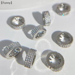 Flash Silver Round Braided Hair Buckle Personalized Hip Hop Sweet Cool Dirty Braided Hair Ring Hairpin