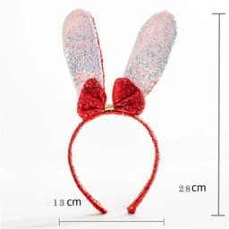 Easter Bunny Headband Cute Cartoon Glitter Bunny Ears Hairband Easter Decoration Costume Party Favor Headwear for Kids Wholesale