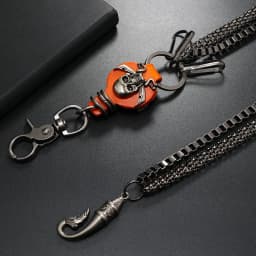 1Piece Punk style double chain skull pant chain
