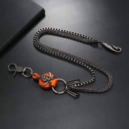 1Piece Punk style double chain skull pant chain