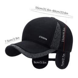 2025 Hunting Duck Tongue Hat Winter Thermal Suitable Dad The Elderly Outdoor Sports Fishing Sunscreen Hat Plush Windproof Hat